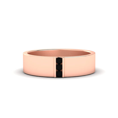 3 Stone Mens Flat Gemstone Band Fascinating Diamonds