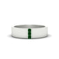 3 Stone Mens Flat Gemstone Band Fascinating Diamonds