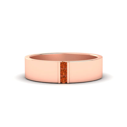 3 Stone Mens Flat Gemstone Band Fascinating Diamonds