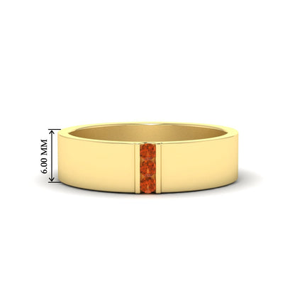 3 Stone Mens Flat Gemstone Band Fascinating Diamonds