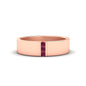 3 Stone Mens Flat Gemstone Band Fascinating Diamonds