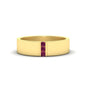 3 Stone Mens Flat Gemstone Band Fascinating Diamonds