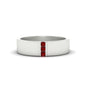 3 Stone Mens Flat Gemstone Band Fascinating Diamonds