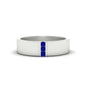 3 Stone Mens Flat Gemstone Band Fascinating Diamonds