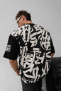 Graffiti Print Oversized T-Shirt - Unisex Urban Streetwear Tee Withinblack