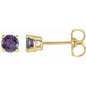 14K Yellow 4 mm Lab-Grown Alexandrite Earrings Ethereal Legacy Boutiques