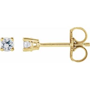 14K Yellow 2.5 mm Natural White Sapphire Earrings Ethereal Legacy Boutiques