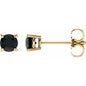 14K Yellow 4 mm Natural Black Onyx Earrings Ethereal Legacy Boutiques