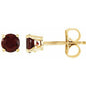 14K Yellow 4 mm Natural Mozambique Garnet Earrings Ethereal Legacy Boutiques
