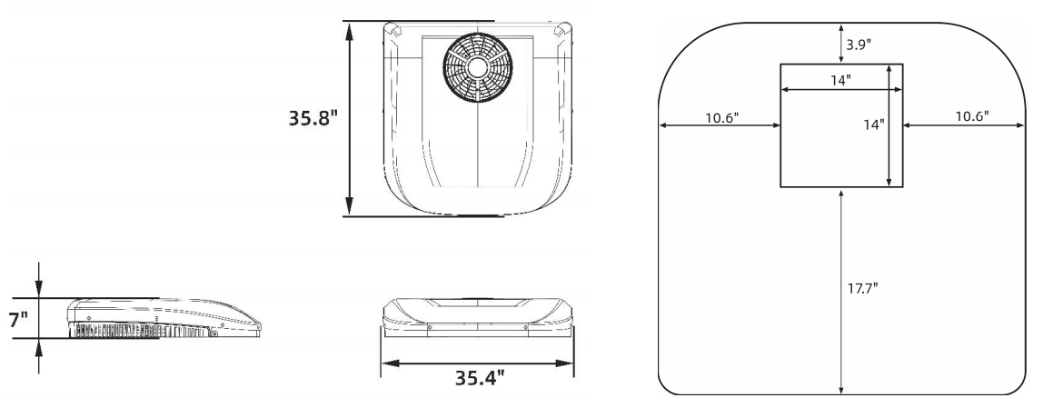 Velit 3000R - 24V/48V Rooftop Air Conditioner velitcamping