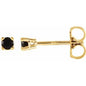 14K Yellow 2.5 mm Natural Black Onyx Earrings Ethereal Legacy Boutiques
