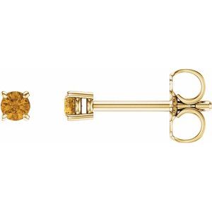 14K Yellow 2.5 mm Natural Citrine Earrings Ethereal Legacy Boutiques