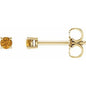 14K Yellow 2.5 mm Natural Citrine Earrings Ethereal Legacy Boutiques