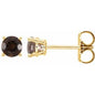 14K Yellow 4 mm Natural Smoky Quartz Earrings Ethereal Legacy Boutiques