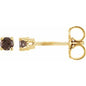 14K Yellow 2.5 mm Natural Smoky Quartz Earrings Ethereal Legacy Boutiques