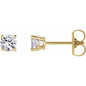 14K Yellow 4 mm Natural White Sapphire Earrings Ethereal Legacy Boutiques
