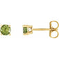 14K Yellow 4 mm Natural Peridot Earrings Ethereal Legacy Boutiques