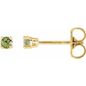 14K Yellow 2.5 mm Natural Peridot Earrings Ethereal Legacy Boutiques