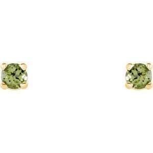 14K Yellow 2.5 mm Natural Peridot Earrings Ethereal Legacy Boutiques
