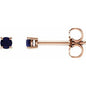 14K Rose 2.5 mm Natural Blue Sapphire Earrings Ethereal Legacy Boutiques