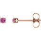 14K Rose 2.5 mm Natural Pink Sapphire Earrings Ethereal Legacy Boutiques