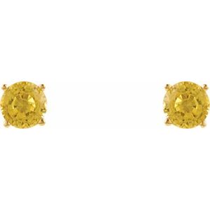 14K Yellow 5 mm Natural Yellow Sapphire Earrings Ethereal Legacy Boutiques