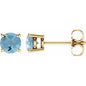 14K Yellow 5 mm Natural Aquamarine Earrings Ethereal Legacy Boutiques