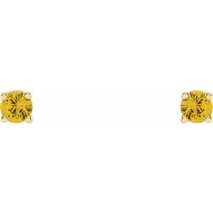 14K Yellow 2.5 mm Natural Yellow Sapphire Earrings Ethereal Legacy Boutiques