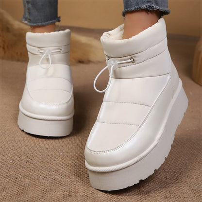 Women’s Fleece-Lined Short Boots – Warm Cotton Lined Winter Ankle Boots FitiqueFit