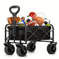 Heavy Duty Utility Portable Foldable Outdoor Beach Garden Wagon Cart with 360° All Terrain Wheels DailySale