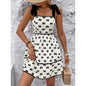 Tie Strap Mini Dress – Smocked Summer A-Line Dress FitiqueFit