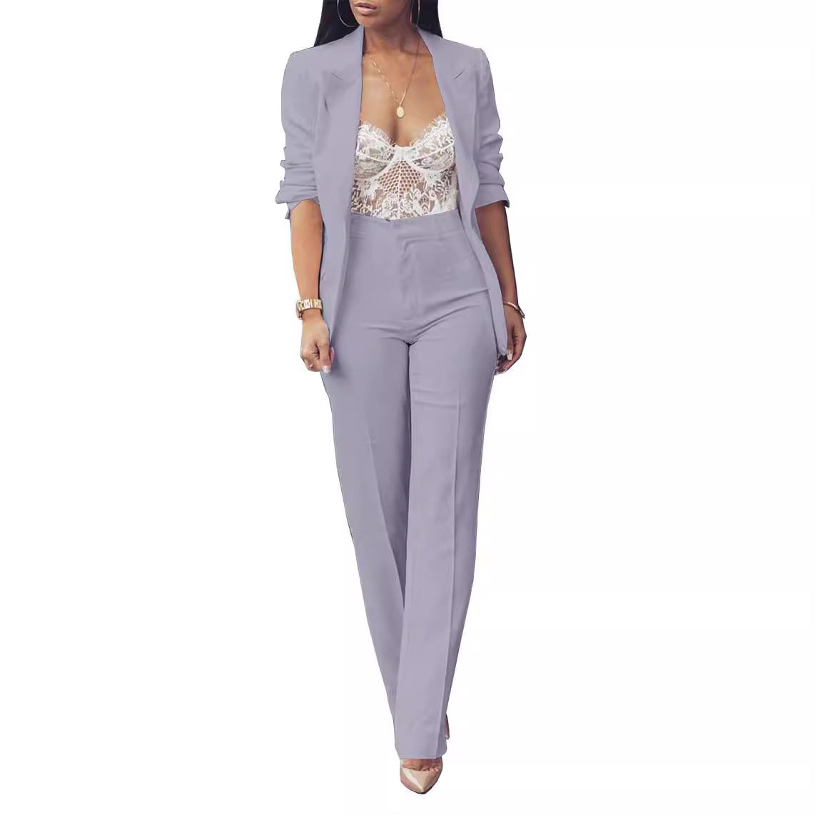 Pure Long Sleeveless Simple Draping Wide Leg Casual Suit See size chart under “more details” The Fashion Celestial
