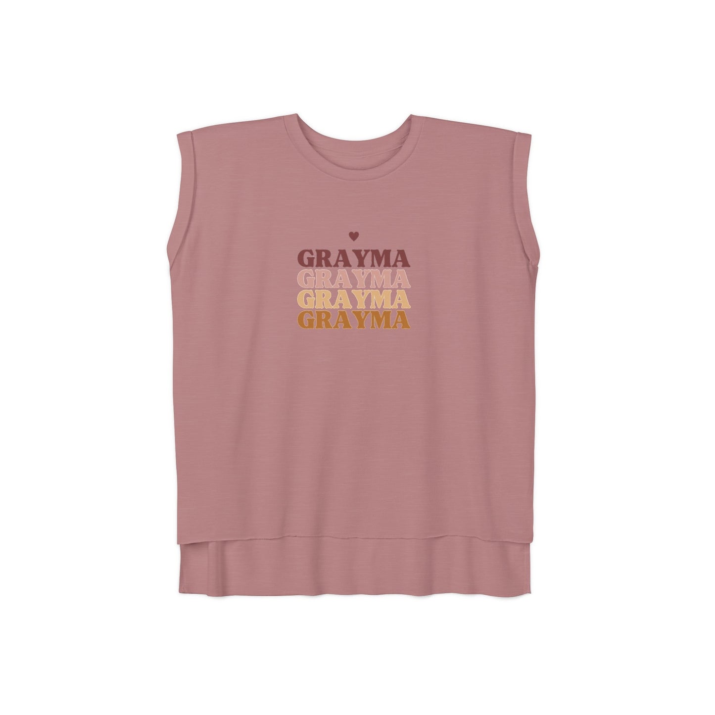 Women’s Flowy Rolled Cuffs Muscle Tee Grayceful LLC