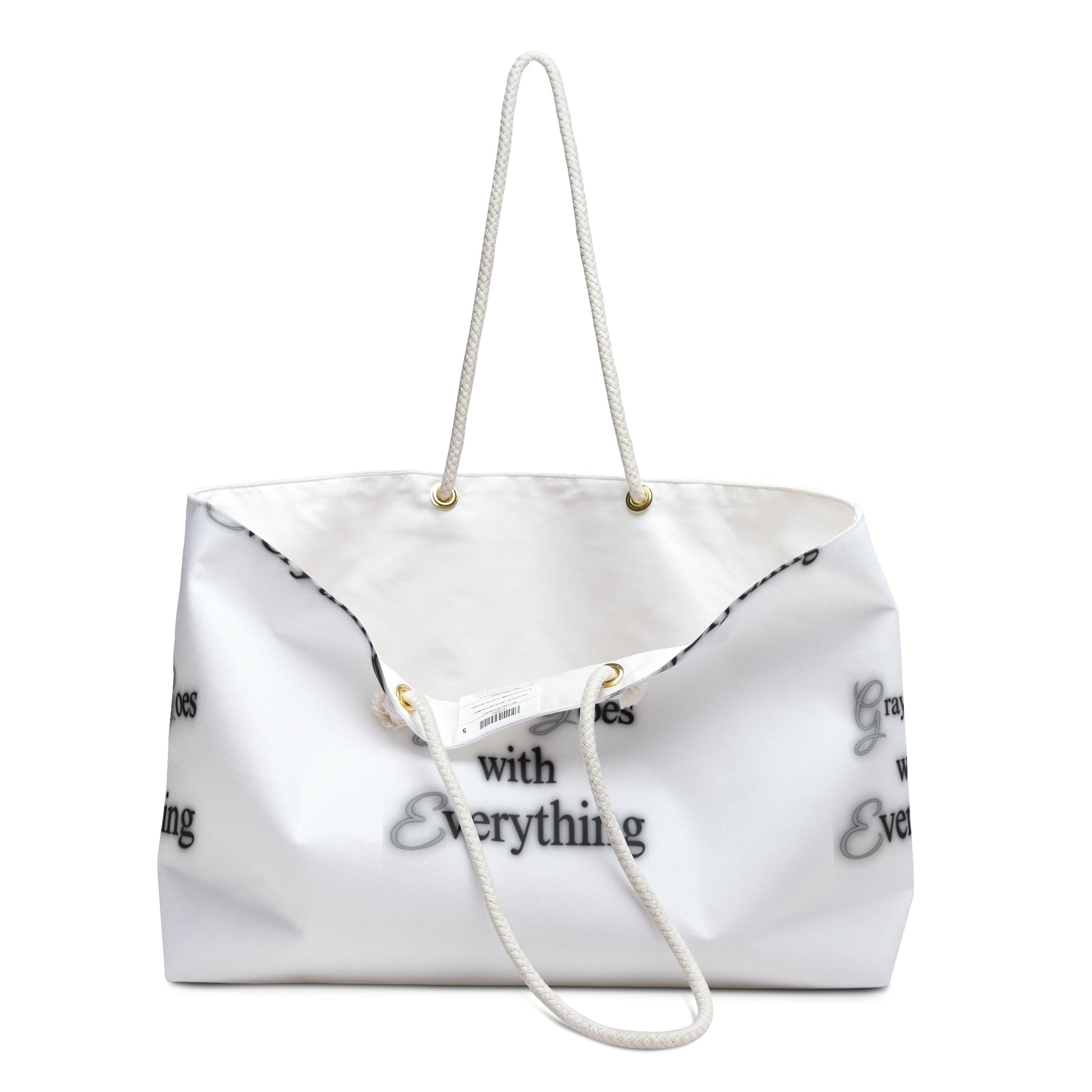 "Gray goes with everything" Weekender Bag Grayceful LLC