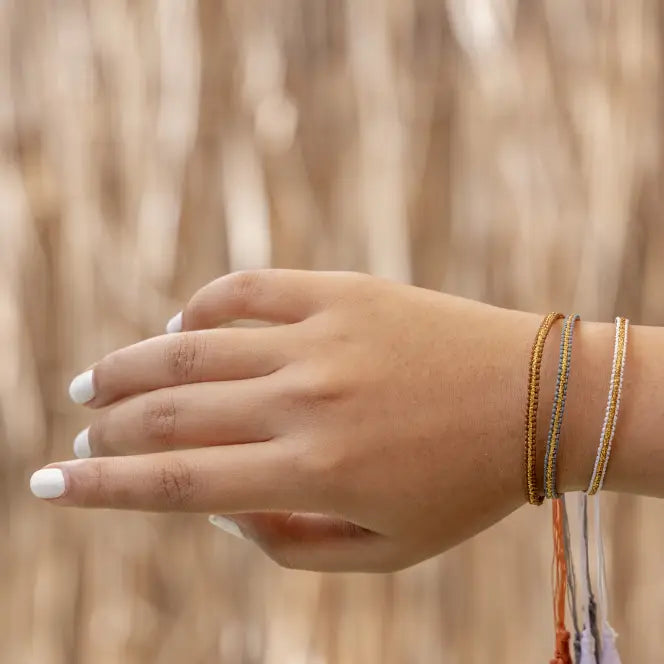 Golden Tassel Bracelets Village Thrive