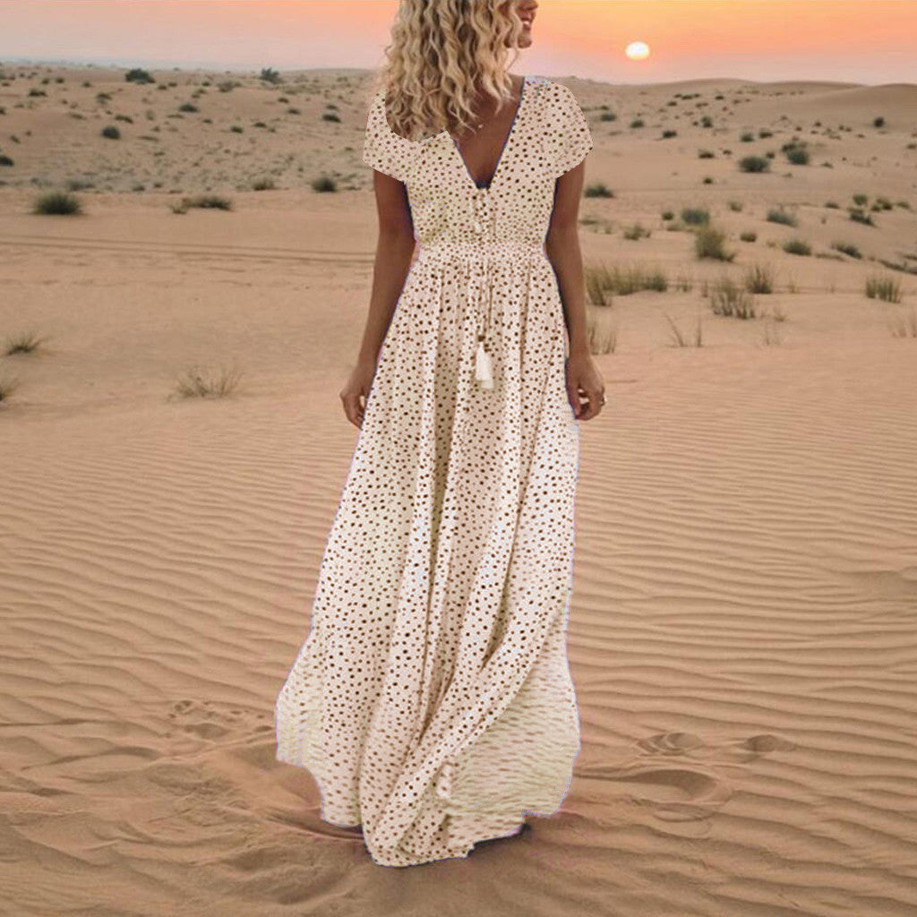 Sunset Dreams Polka Dot Boho Dress Country in My Heart
