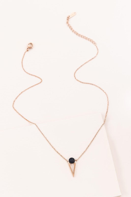 Tensly Point Stone Necklace | Rose Gold (14K) Shop Style & More | Fresh Looks, Everyday Deals & Free Shipping