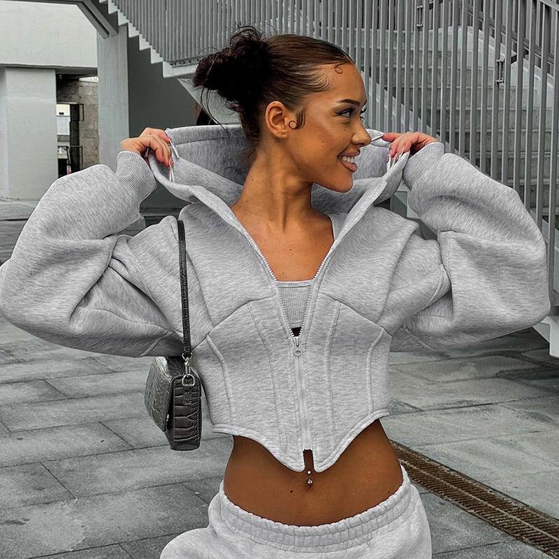 Sculpted Fit Midriff Hoodie - Stylish and Comfortable Gym Hoodie for Women Country in My Heart