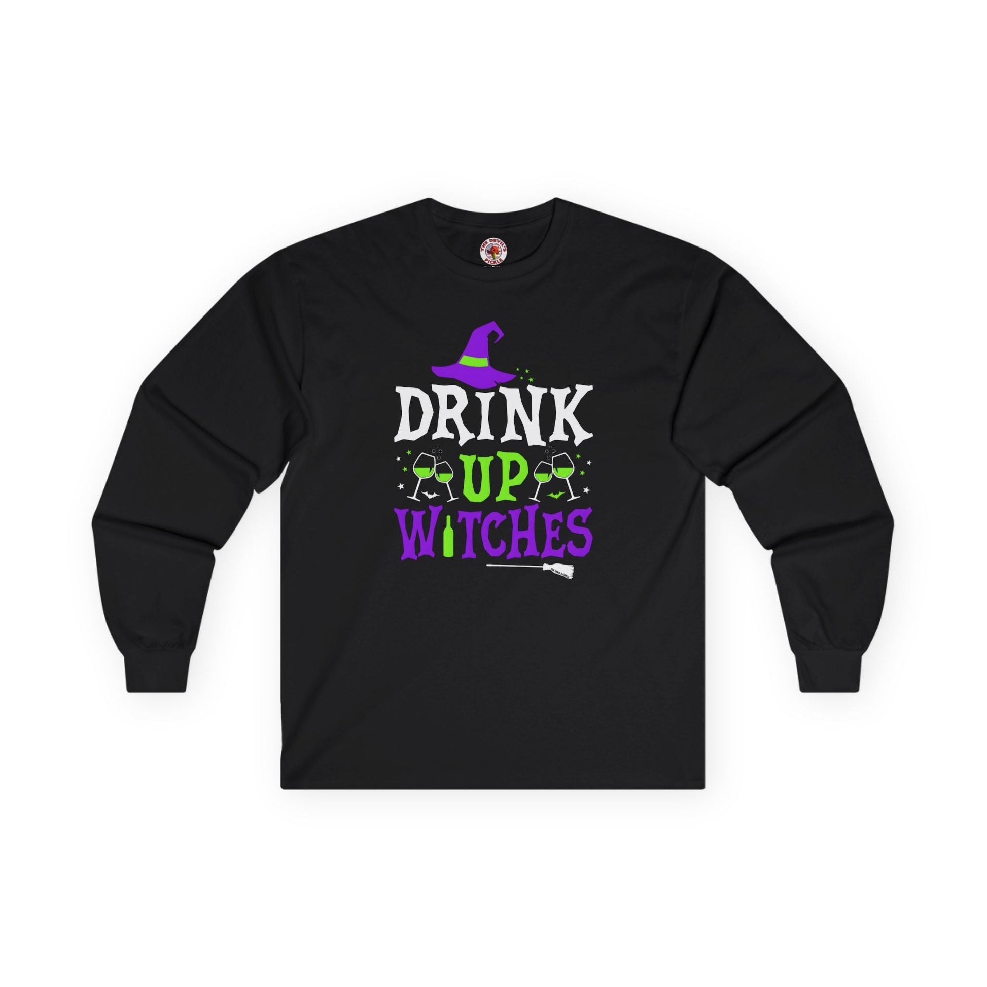 Drink Up Witches Long Sleeve Tee The Devil's Pickle