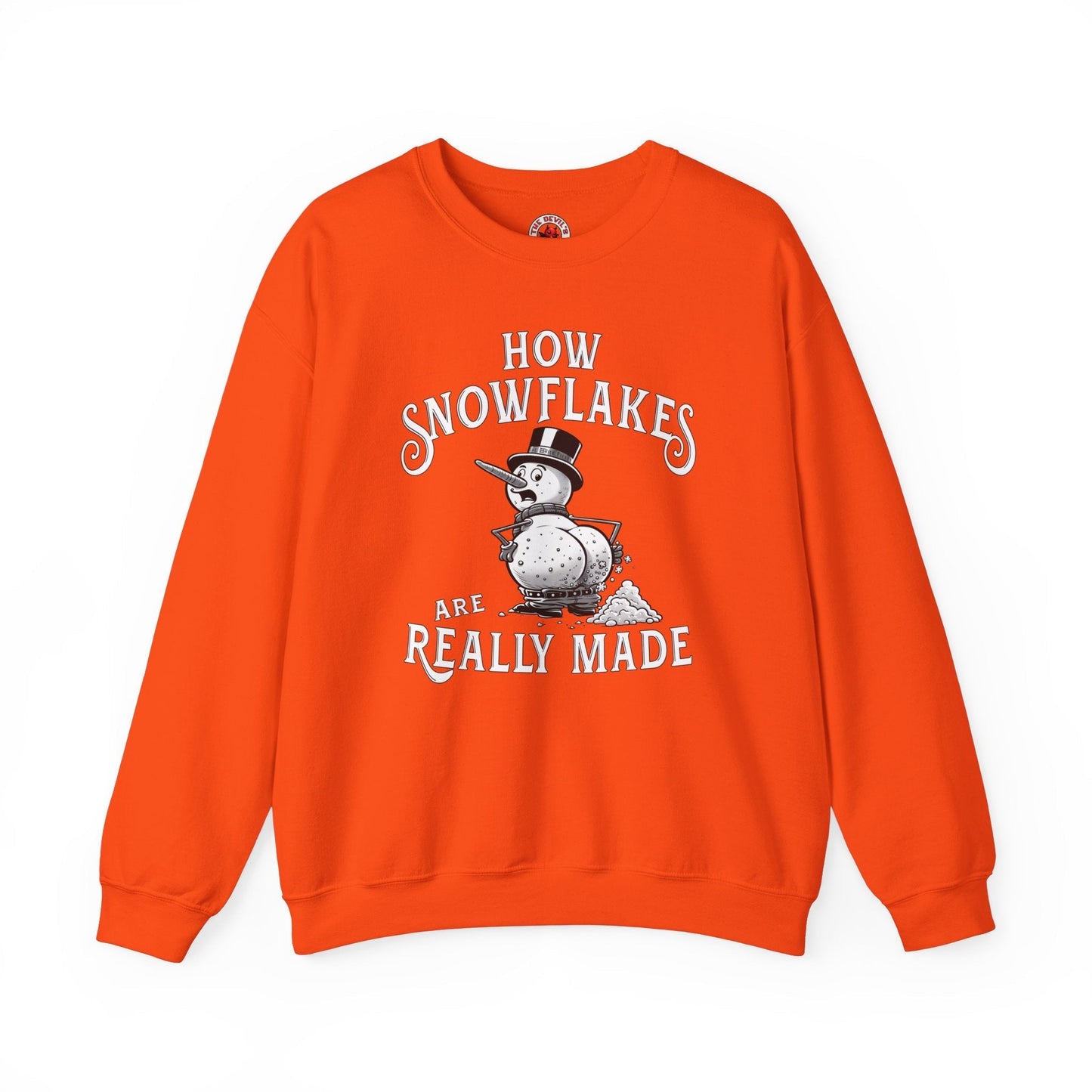 How Snowflakes Are Really Made Crewneck Sweatshirt The Devil's Pickle