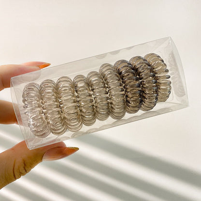 9 Pcs Spiral Hair Ties No Crease, Coil Hair Ties, Phone Cord Hair Ties, Women Ponytail Holder Elastics NovaCart