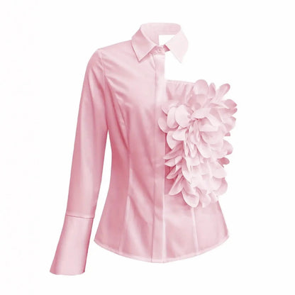 White Blouse With A One-shoulder TOP See size chart under “more details” The Fashion Celestial
