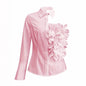 White Blouse With A One-shoulder TOP See size chart under “more details” The Fashion Celestial