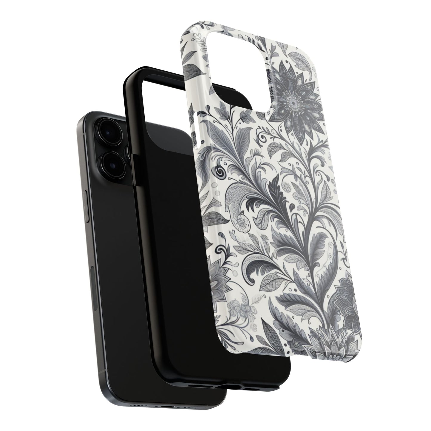 Floral Tough Phone Cases, Durable Phone Cover, Stylish Floral Design, Gift for Her, Trendy Tech Accessories, Birthday Present Grayceful LLC