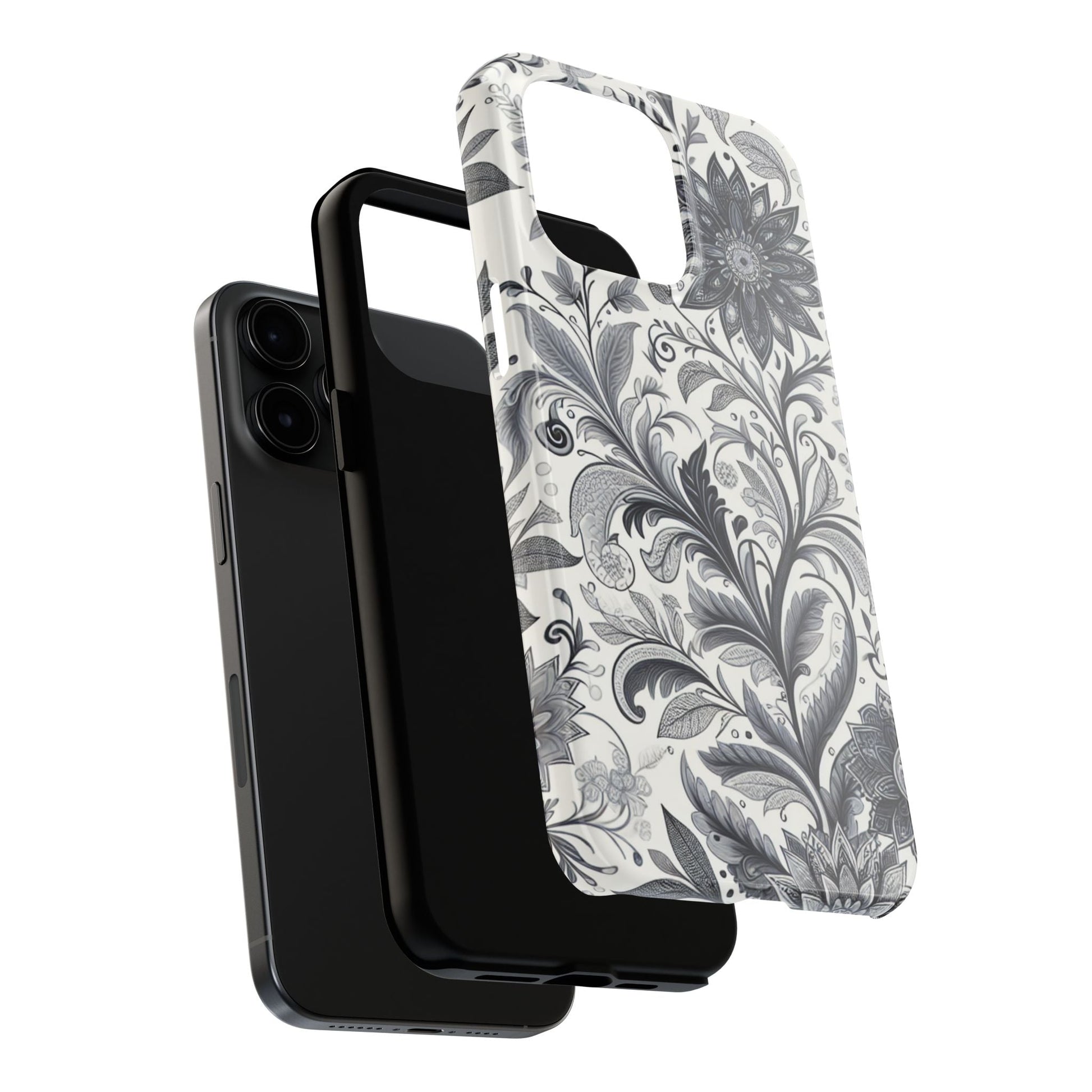 Floral Tough Phone Cases, Durable Phone Cover, Stylish Floral Design, Gift for Her, Trendy Tech Accessories, Birthday Present Grayceful LLC