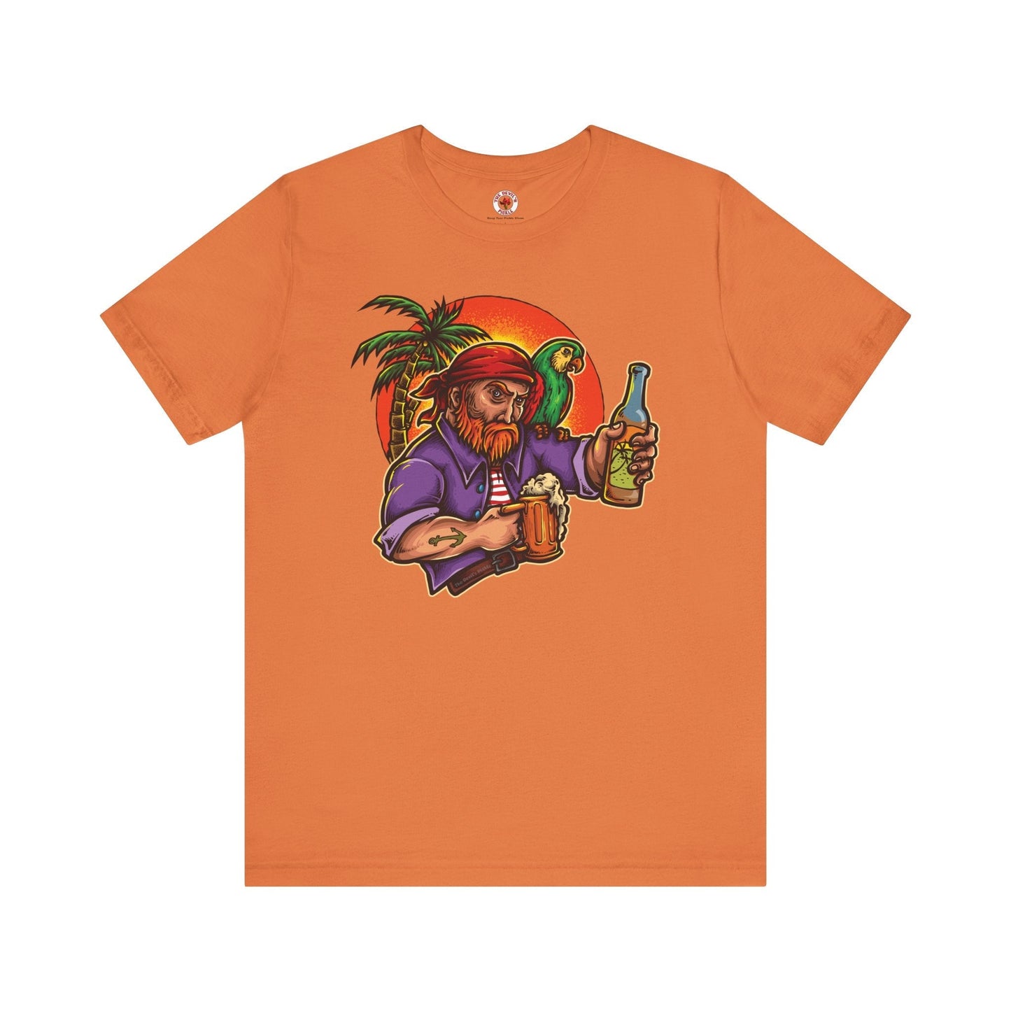 Sunset Pirate Beer T-Shirt The Devil's Pickle