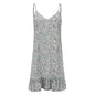 Floral Print Summer Dress Spaghetti Strap Mini Dress Ruffled Country in My Heart