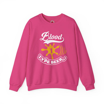 Blood Type Beer Crewneck Sweatshirt The Devil's Pickle