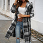 Contrasting Color Hooded Jacket – Stylish Cowgirl Outerwear with Checkered Pattern Country in My Heart