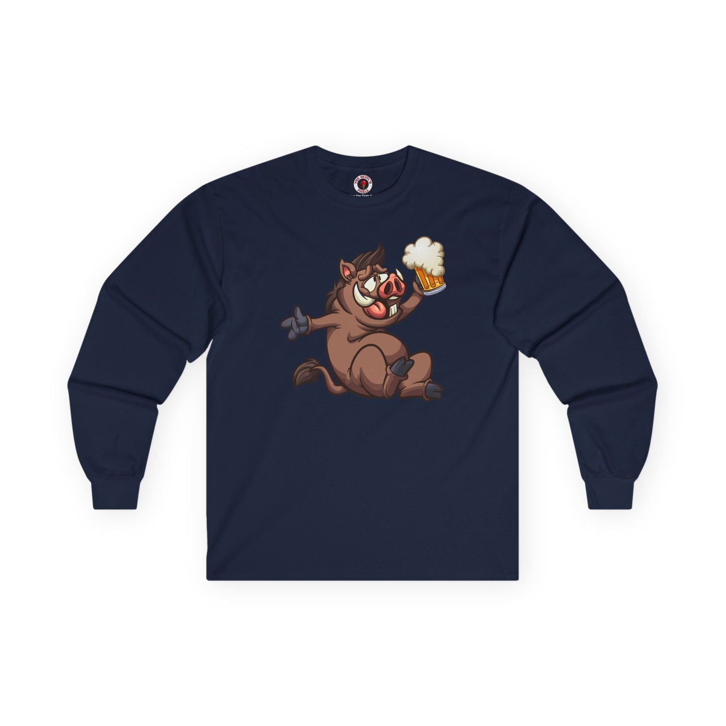 Beer Drinking Boar Long Sleeve Tee The Devil's Pickle